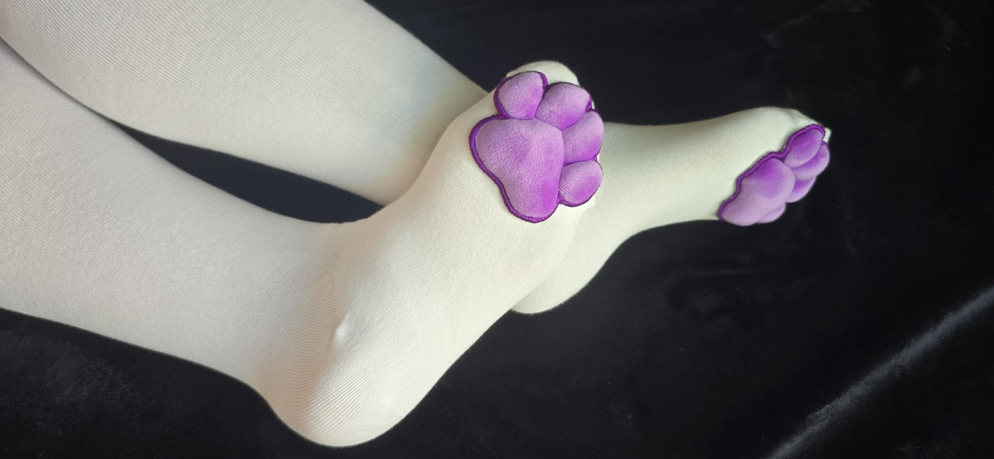 Plush Purple Paw Pad Bean Cat Style Stuffed Mochi for Furry Socks Gloves Accessories