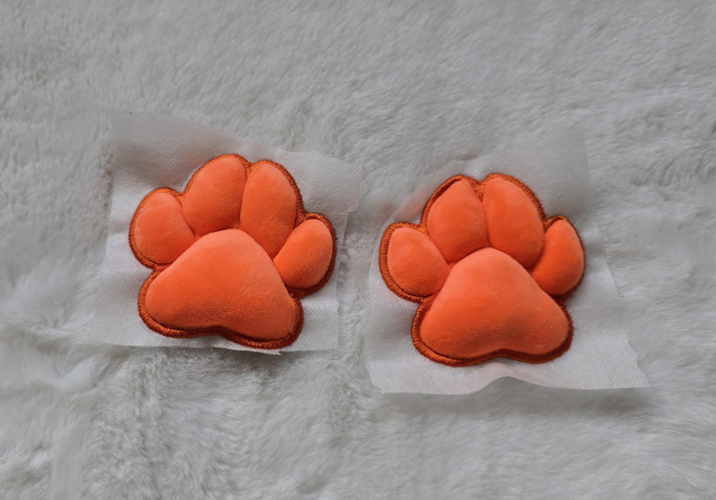 Plush Orange Paw Pad Bean Cat Style Stuffed Mochi for Furry Socks Gloves Accessories
