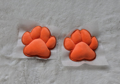 Plush Orange Paw Pad Bean Cat Style Stuffed Mochi for Furry Socks Gloves Accessories