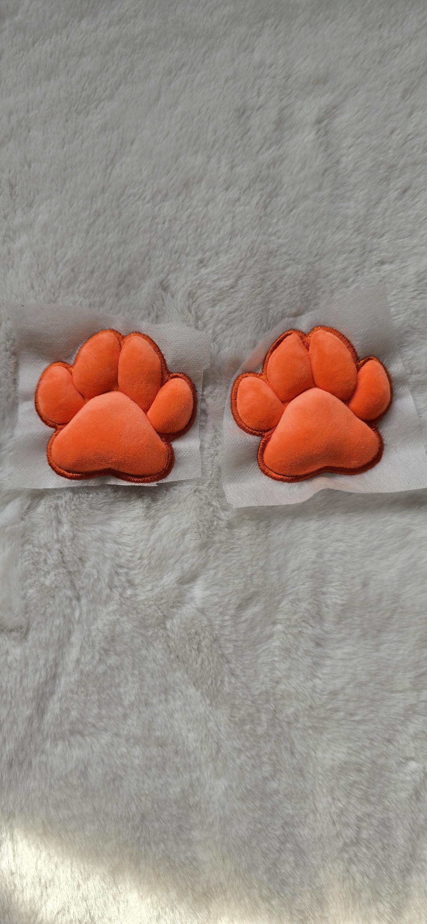 Plush Orange Paw Pad Bean Cat Style Stuffed Mochi for Furry Socks Gloves Accessories