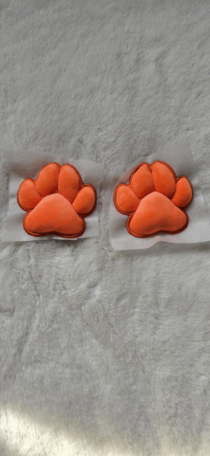 Plush Orange Paw Pad Bean Cat Style Stuffed Mochi for Furry Socks Gloves Accessories