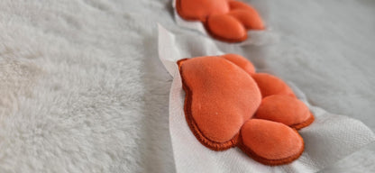 Plush Orange Paw Pad Bean Cat Style Stuffed Mochi for Furry Socks Gloves Accessories