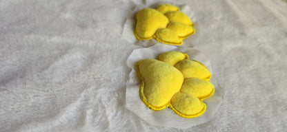 Plush Yellow Paw Pad Bean Cat Style Stuffed Mochi for Furry Socks Gloves Accessories