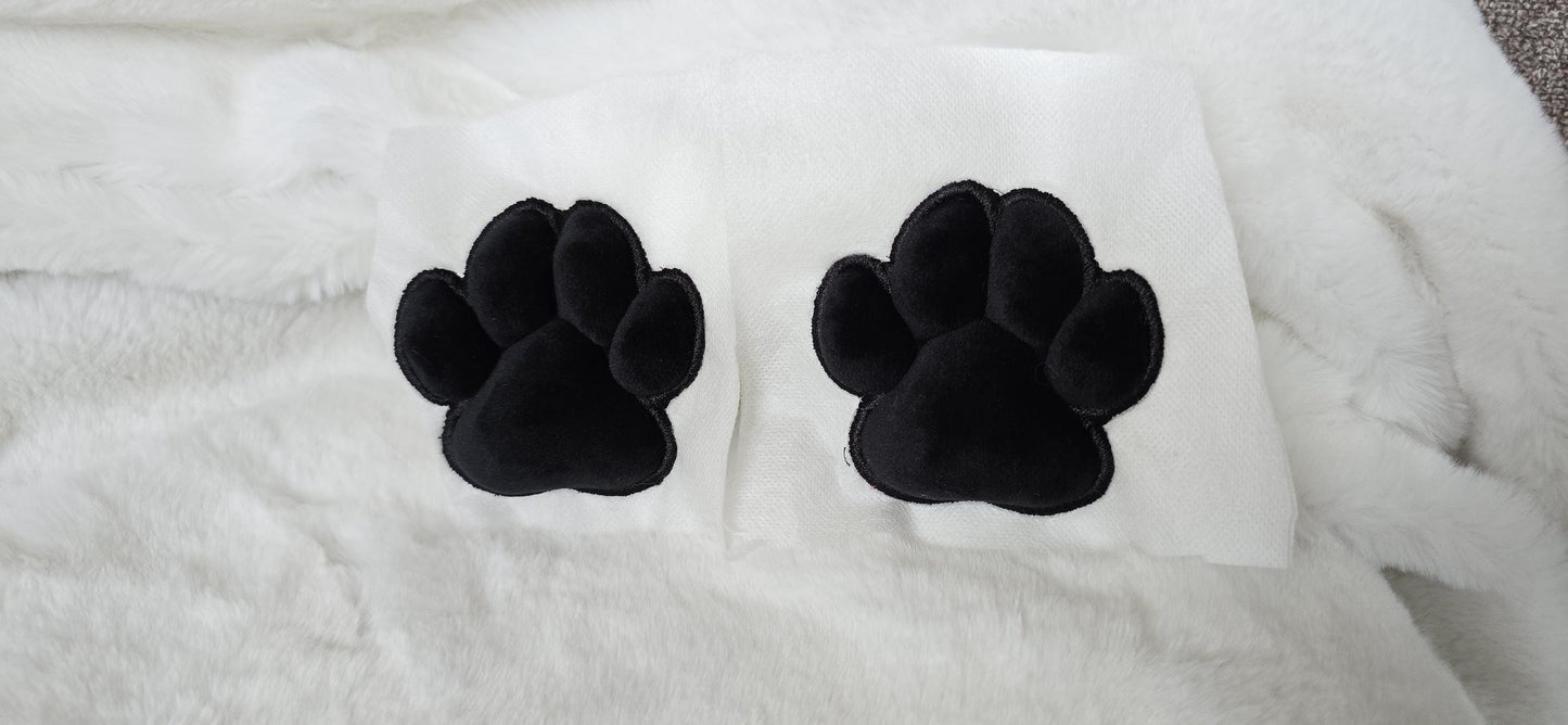 Plush Paw Pad Bean Cat Style Stuffed Black Mochi for Furry Socks Gloves Accessories