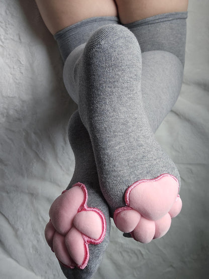 Plush Pink Paw Pad Bean Cat Style Stuffed Mochi for Furry Socks Gloves Accessories