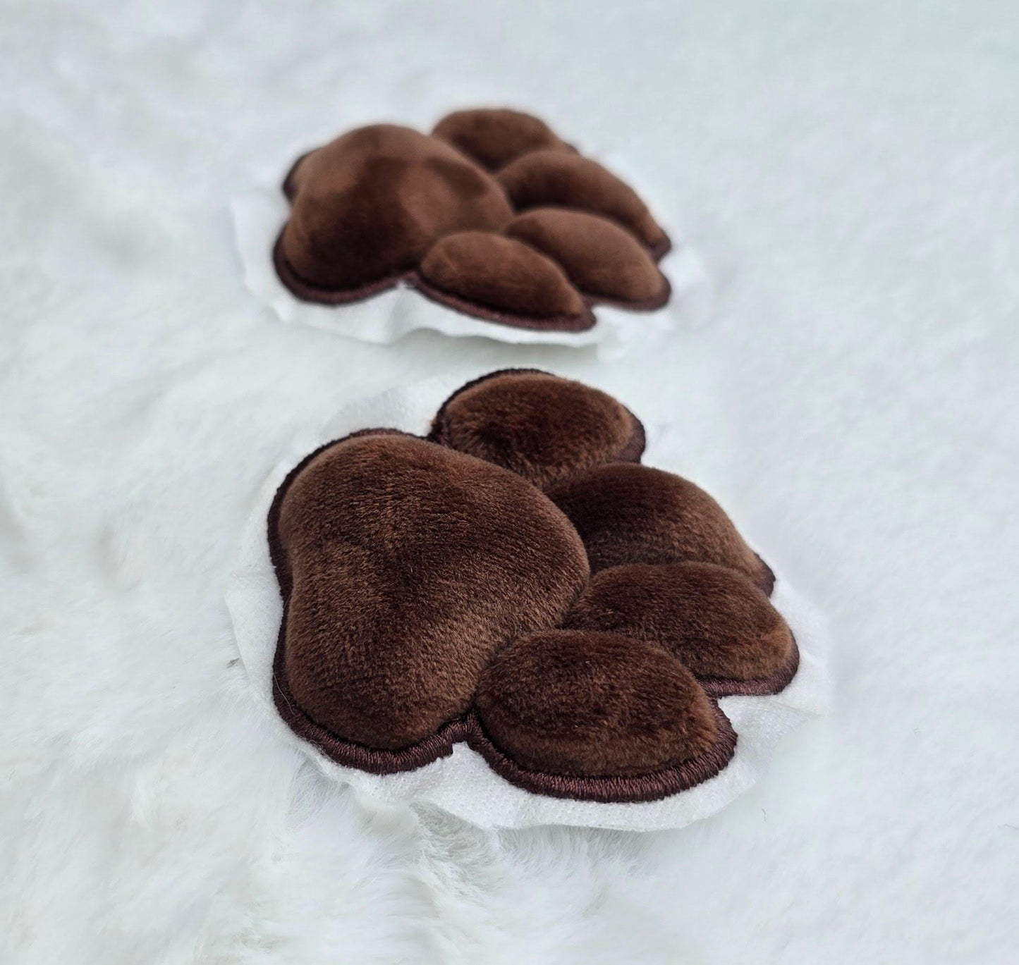 Plush Brown Paw Pad Bean Cat Style Stuffed Mochi for Furry Socks Gloves Accessories