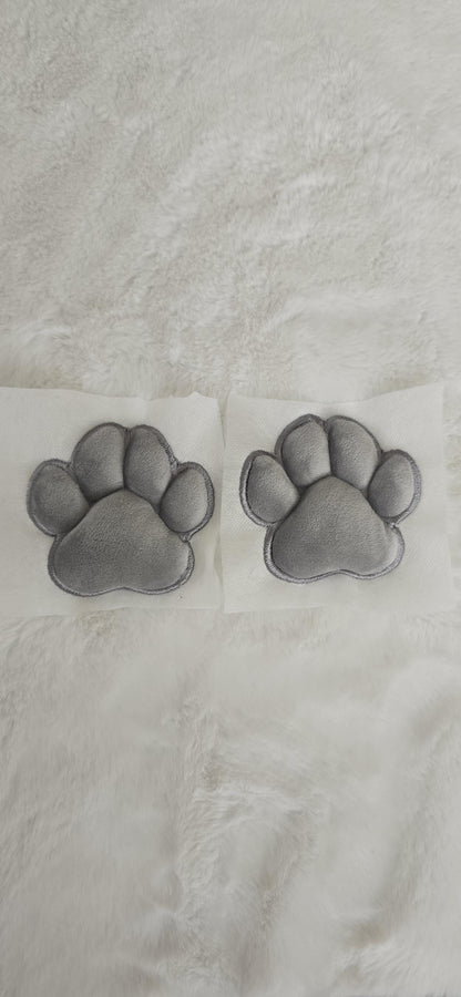 Plush Grey Paw Pad Bean Cat Style Stuffed Mochi for Furry Socks Gloves Accessories