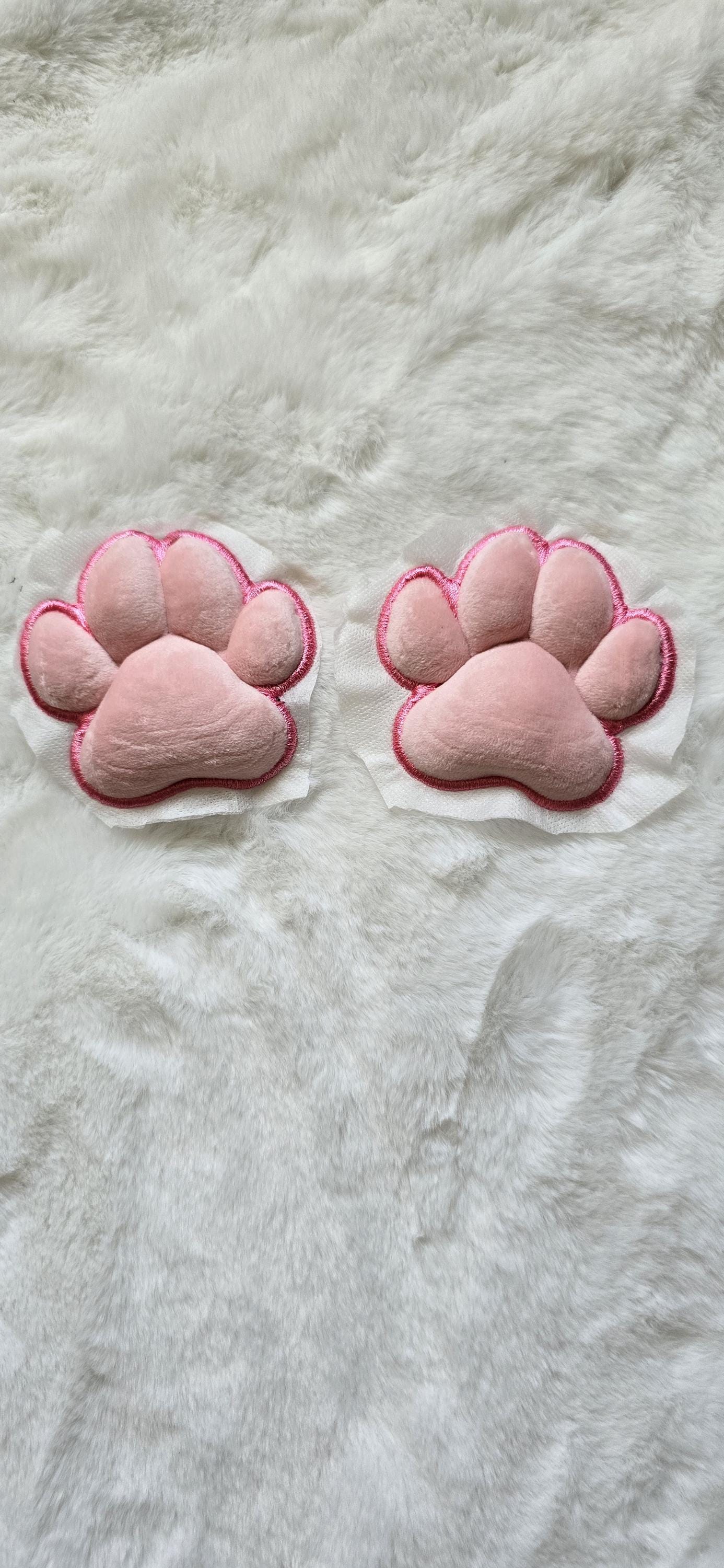 Plush Pink Paw Pad Bean Cat Style Stuffed Mochi for Furry Socks Gloves Accessories