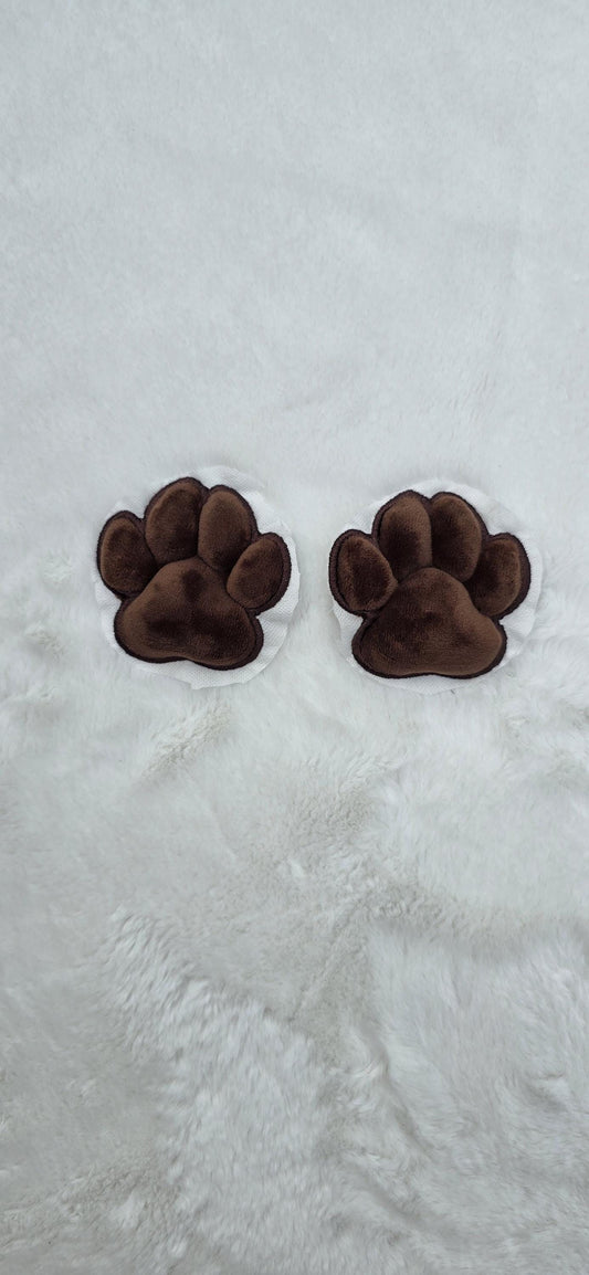 Plush Brown Paw Pad Bean Cat Style Stuffed Mochi for Furry Socks Gloves Accessories