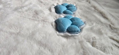 Stuffed Blue Mochi Paw Pad Cat Style Kawaii Chibi For Socks Gloves Furry Accessories.