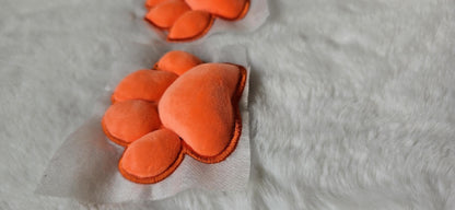 Plush Orange Paw Pad Bean Cat Style Stuffed Mochi for Furry Socks Gloves Accessories