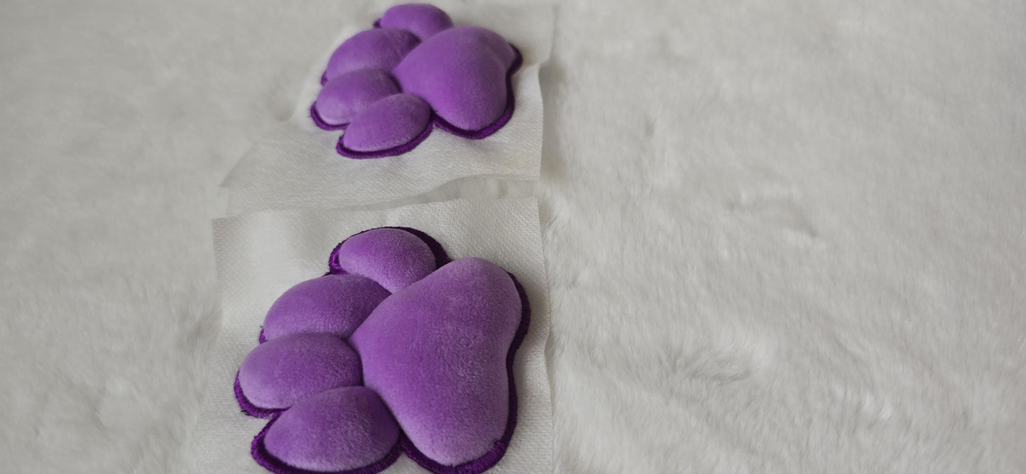 Plush Purple Paw Pad Bean Cat Style Stuffed Mochi for Furry Socks Gloves Accessories