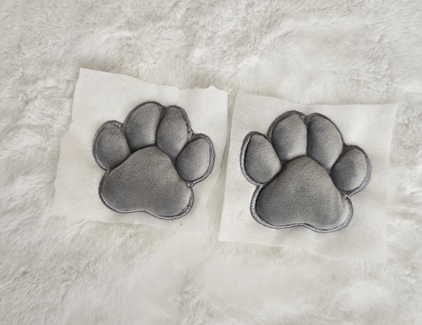 Plush Grey Paw Pad Bean Cat Style Stuffed Mochi for Furry Socks Gloves Accessories