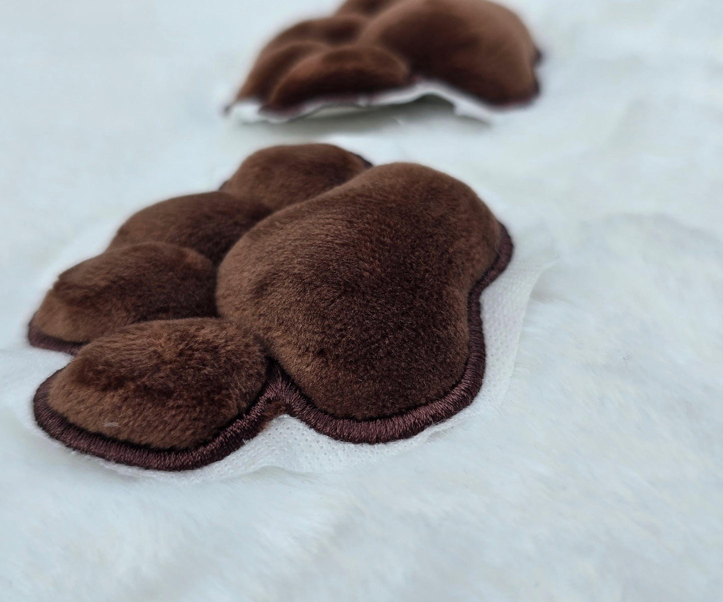 Plush Brown Paw Pad Bean Cat Style Stuffed Mochi for Furry Socks Gloves Accessories