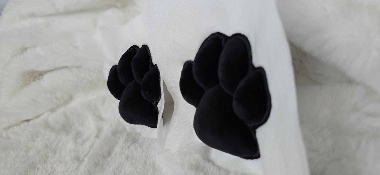 Plush Paw Pad Bean Cat Style Stuffed Black Mochi for Furry Socks Gloves Accessories